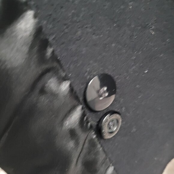 Preston & York Black Buttoned Lined Pockets Over Coat Size 1XW - Picture 11 of 13